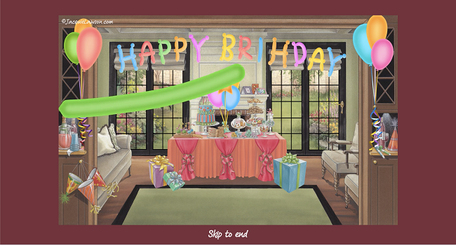 Jacquie Lawson's Happy Birthday video card